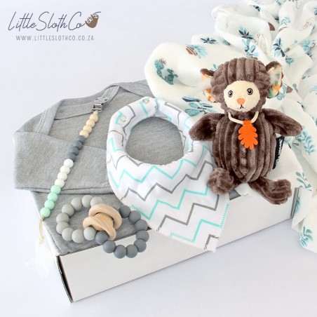 Adorable baby girl or boy gift box. The perfect gift for a newborn baby.