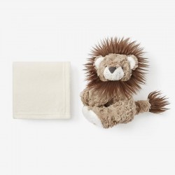 Elegant Baby Plush Naptime Huggie Lion with security blanket