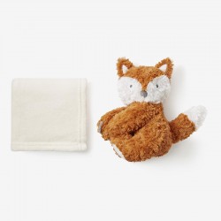 Elegant Baby Plush Naptime Huggie Fox with security blanket