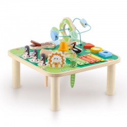 Wood activity table perfect for gross and fine motor skill development