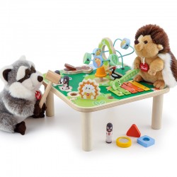 Wood activity table perfect for gross and fine motor skill