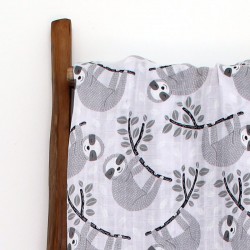 Sloth Bamboo Muslin Swaddle Blanket