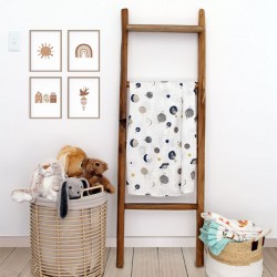 Space Bamboo Muslin Swaddle Blanket