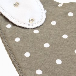 Organic Cotton Bandanna Bib Dots on Grey