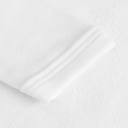 Cotton Onesie Envelope Neck 0 - 3 Months White
