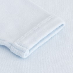 Cotton Onesie Envelope Neck 0 - 3 Months Blue