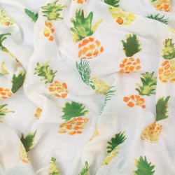 Pineapple Bamboo Muslin Swaddle Blanket