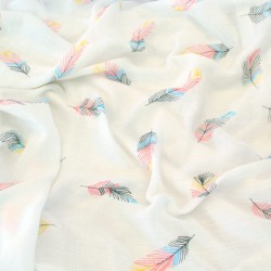 Feathers Bamboo Muslin Swaddle Blanket