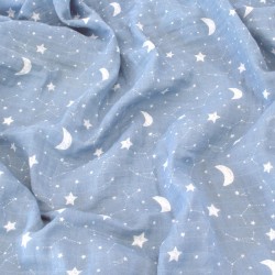 Starry Night 100% Cotton Muslin Swaddle Blanket