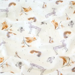 Little Deer 100% Cotton Muslin Swaddle Blanket