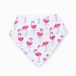 Organic Cotton Bandanna Bib Flamingos